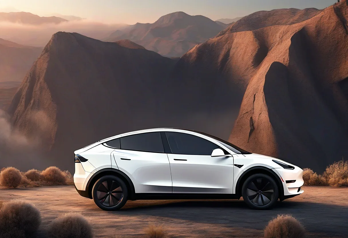 2026 Tesla Model Y in Pearl White paint