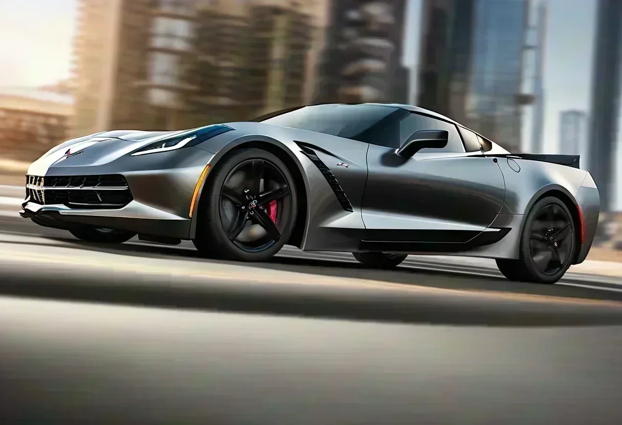 2027 Chevrolet Corvette Stingray in a high-performance pose