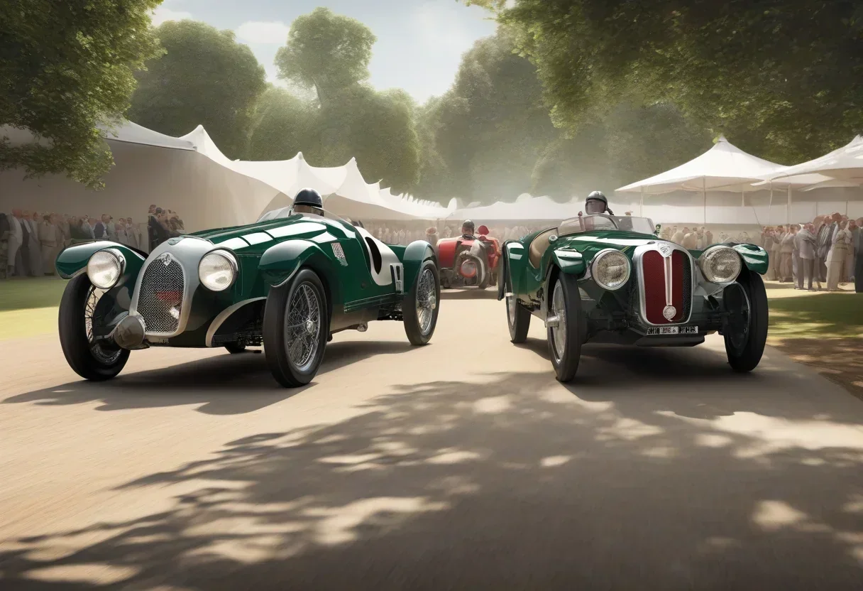 Audi Nuvolari and Jaguar Type 01 Tackle Goodwood Hill Climb, Internet Reacts