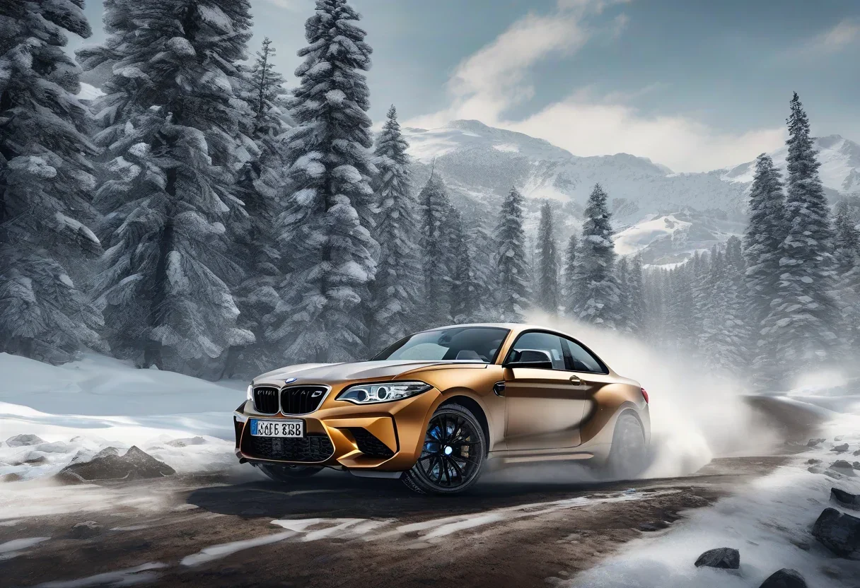 2027 BMW M2 xDrive in a snowy environment