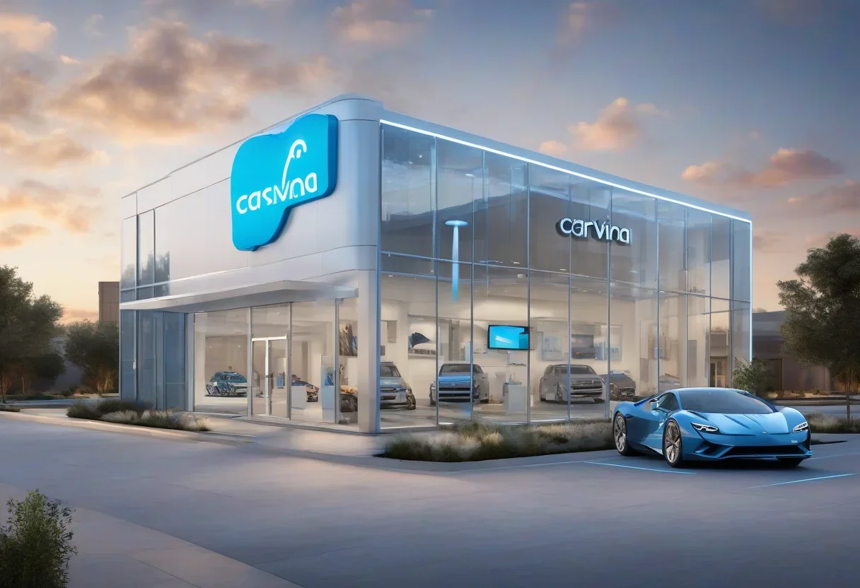 Carvana's Dallas dealership featuring a self-directed buying experience.