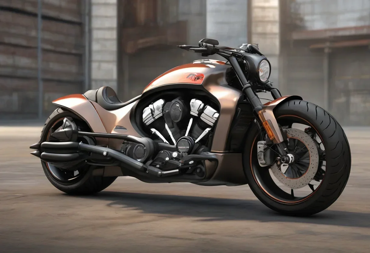 A custom Viper V10 motorcycle with a sleek design and powerful engine.