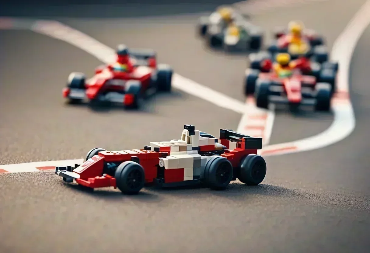 F1 Drivers Trade High-Speed Cars for LEGO Racers in Chaotic Parade Lap