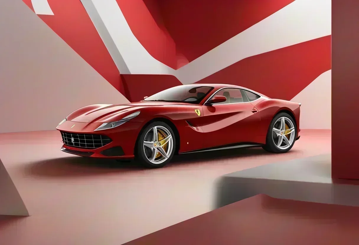Ferrari Luce, a luxury electric vehicle with a sleek and futuristic design.
