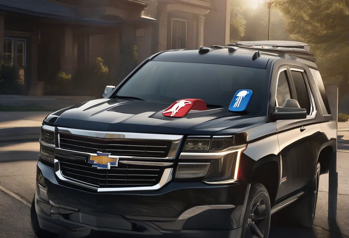 GM vehicle with OnStar and Super Cruise logos on a smartphone screen.