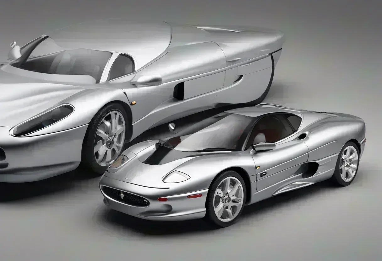 Modern reimagined Jaguar XJ220 and XJ220-C, with sleek and sporty designs.