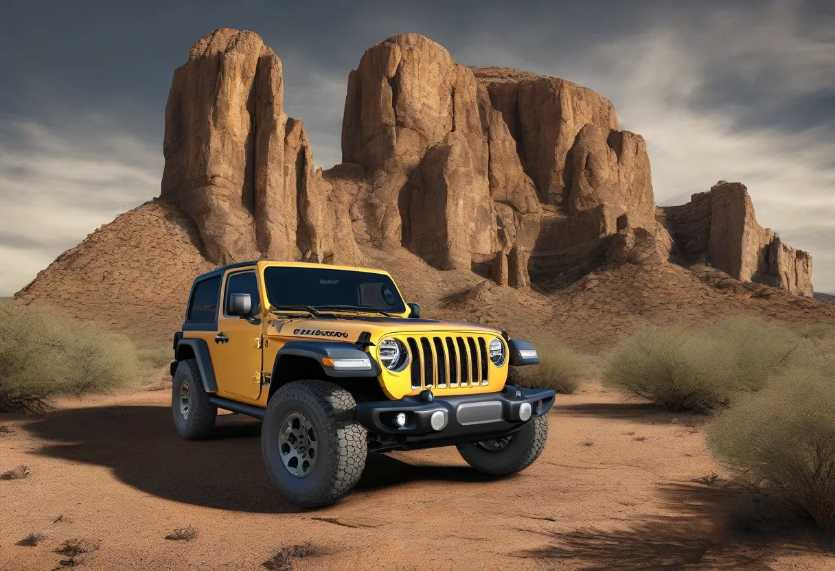 2027 Jeep Wrangler Laredo two-door with retro-modern styling and off-roading gear