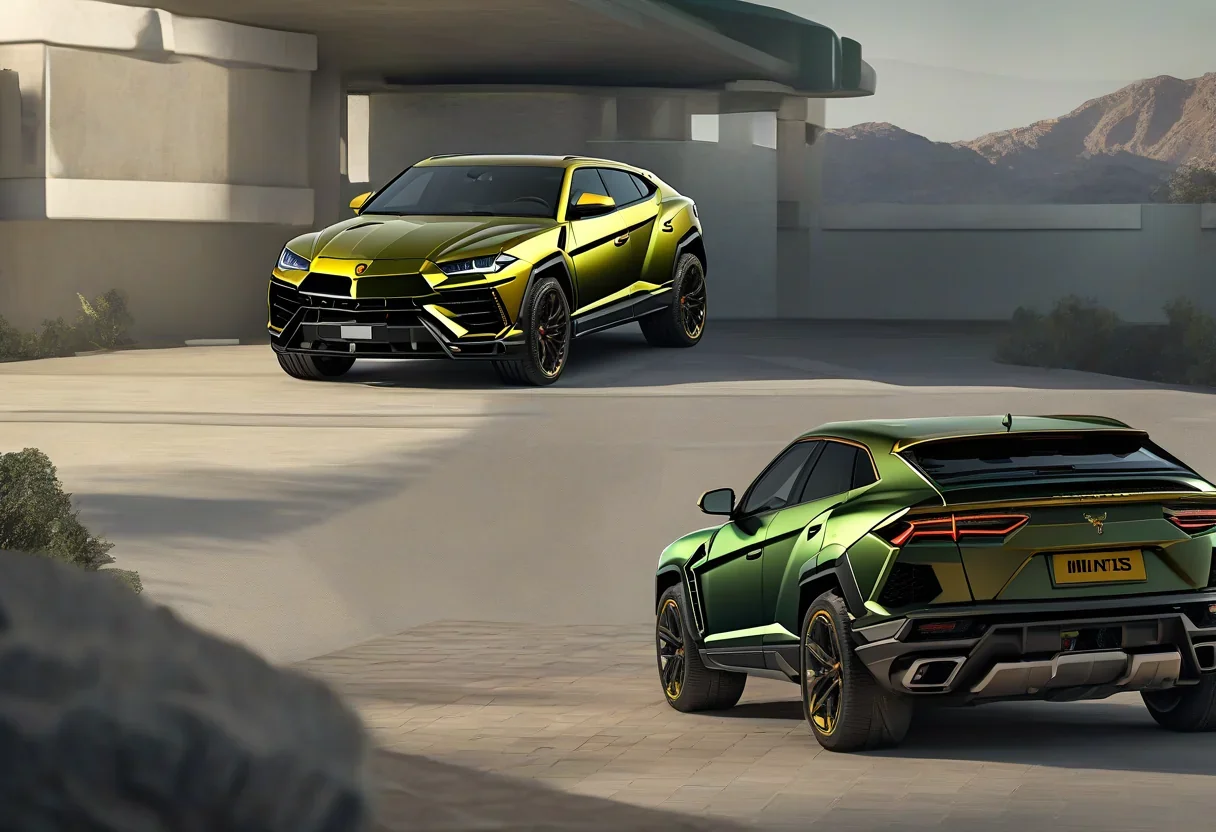 Lamborghini Urus SE Master Chief 117 Edition, a one-off super SUV with a unique green and yellow design inspired by Master Chief's MJOLNIR Assault Armor.