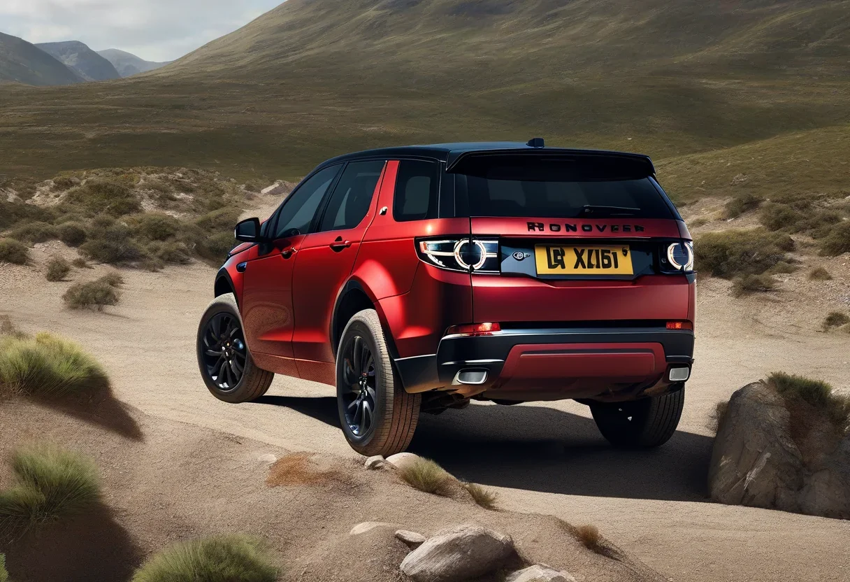 Land Rover Discovery Sport with a red 'X' symbol
