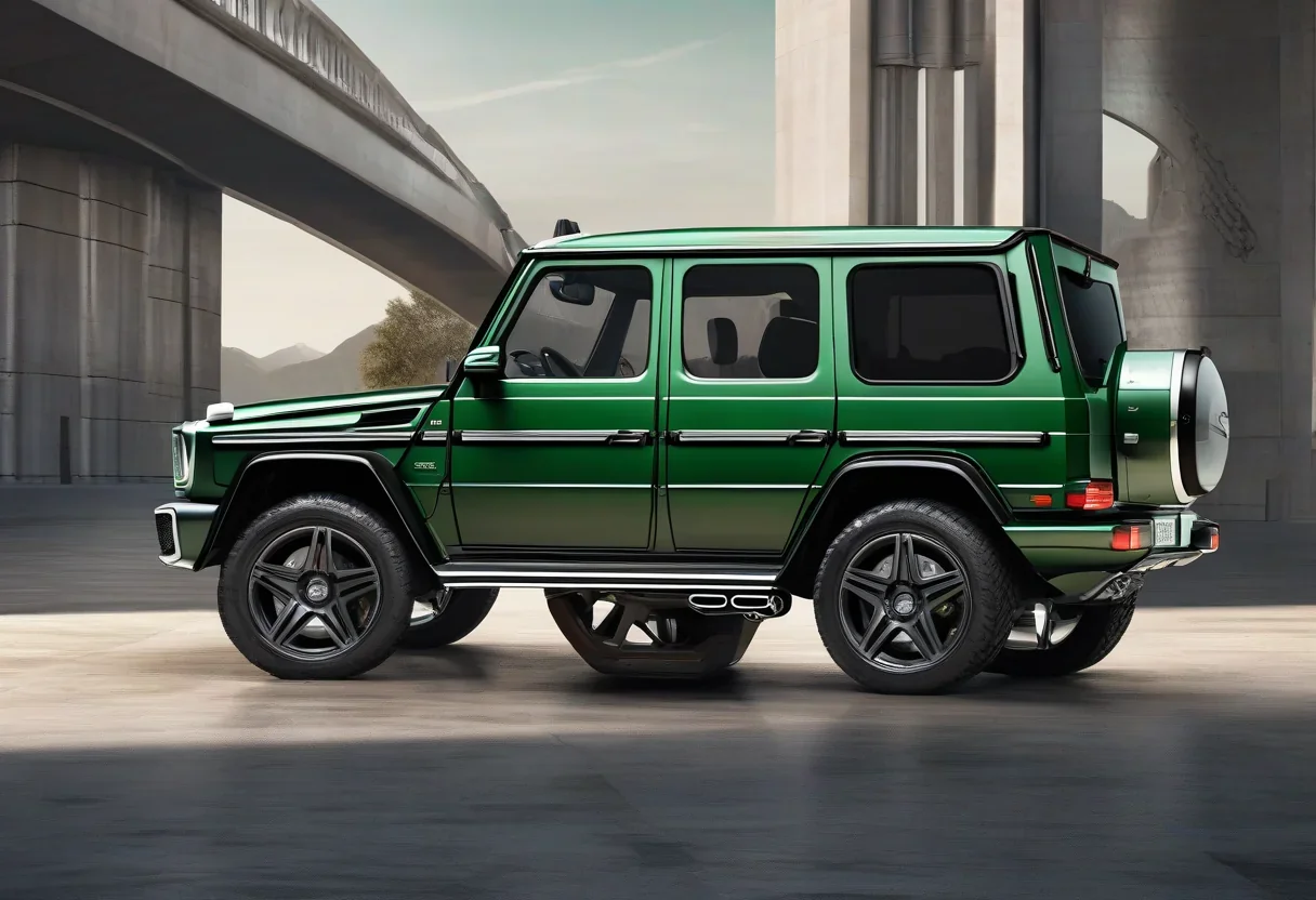 Mercedes-Benz 500 GE V8 AMG in Avantgarde Green paint with custom features and low mileage.