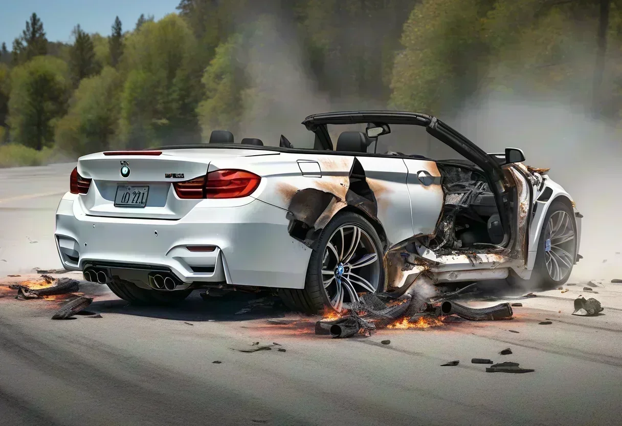 Stolen BMW M4 Splits in Half After 130mph Police Chase in Florida