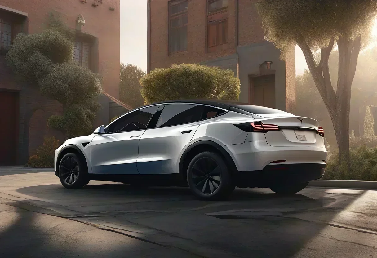 Tesla Model Y L with a human-sized third row and more cargo space.