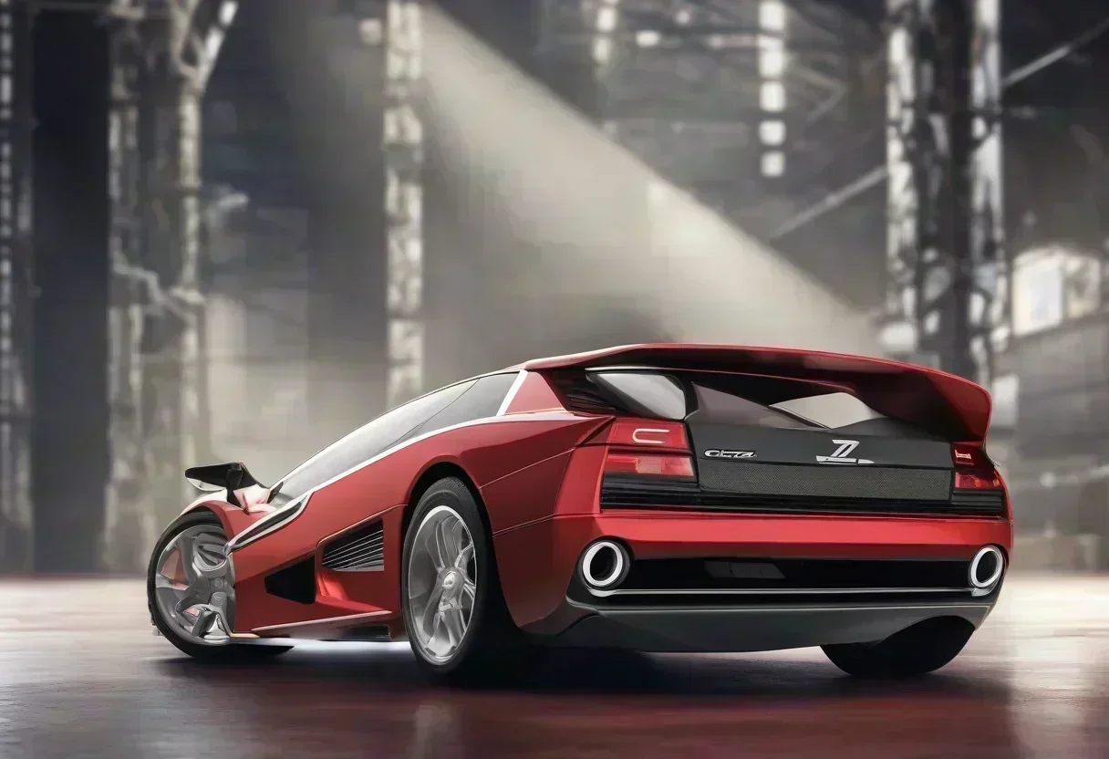 The Cizeta-Moroder V16T, a one-of-a-kind supercar with a 6.0-liter 16-cylinder engine, in a sleek, high-performance pose.