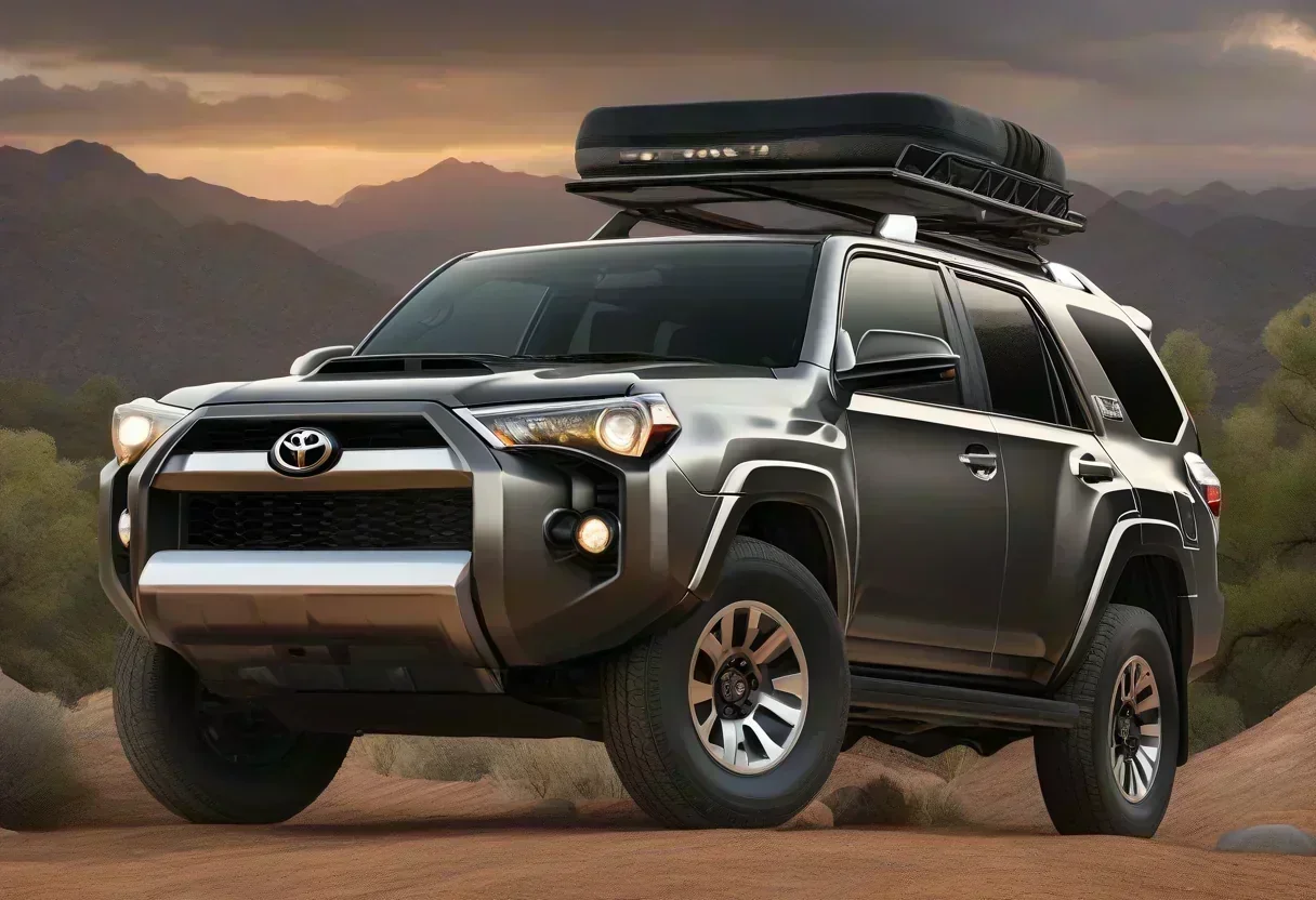 A Toyota 4Runner with its power rear window rolled down, showcasing its unique feature.